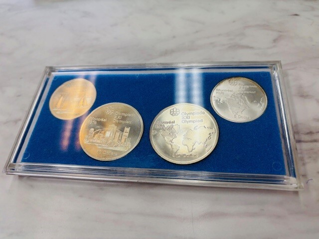 【F7489】カナダ モントリオール オリンピック 銀貨 1976年 5ドル 10ドル 外国銭 古銭 プルーフコインセット_画像7