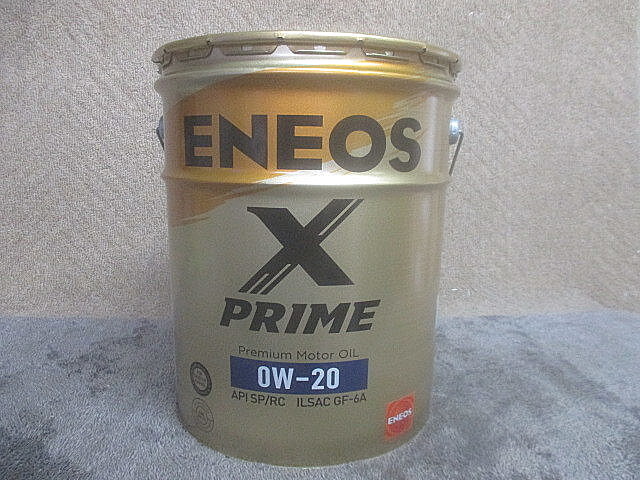 (1652) 新品未開封 ENEOS エネオス エンジンオイル X PRIME Xプライム 0W-20 20L_画像1