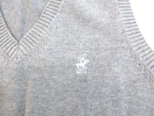 送料185円■po223■▼メンズ BEVERLY HILLS POLO CLUB 学生服 ベスト グレー M【シンオク】【クリックポスト発送】_画像2