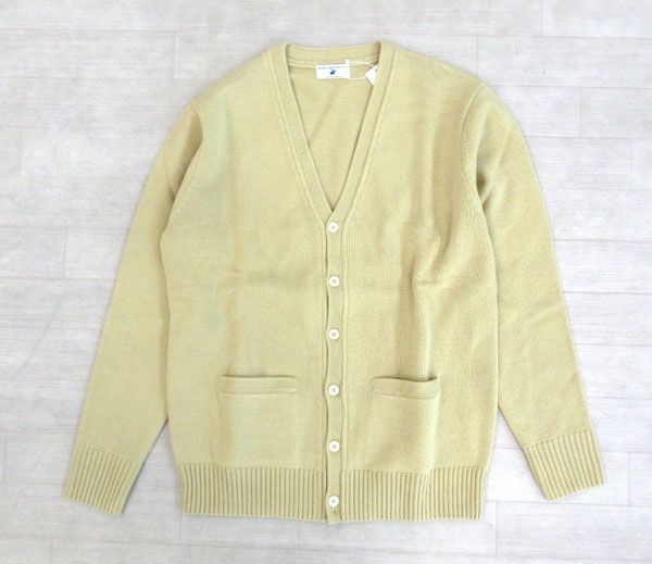 送料300円(税込)■po174■メンズ BEVERLY HILLS POLO CLUB 学生用長袖カーディガン ベージュ LL【シンオク】_画像1