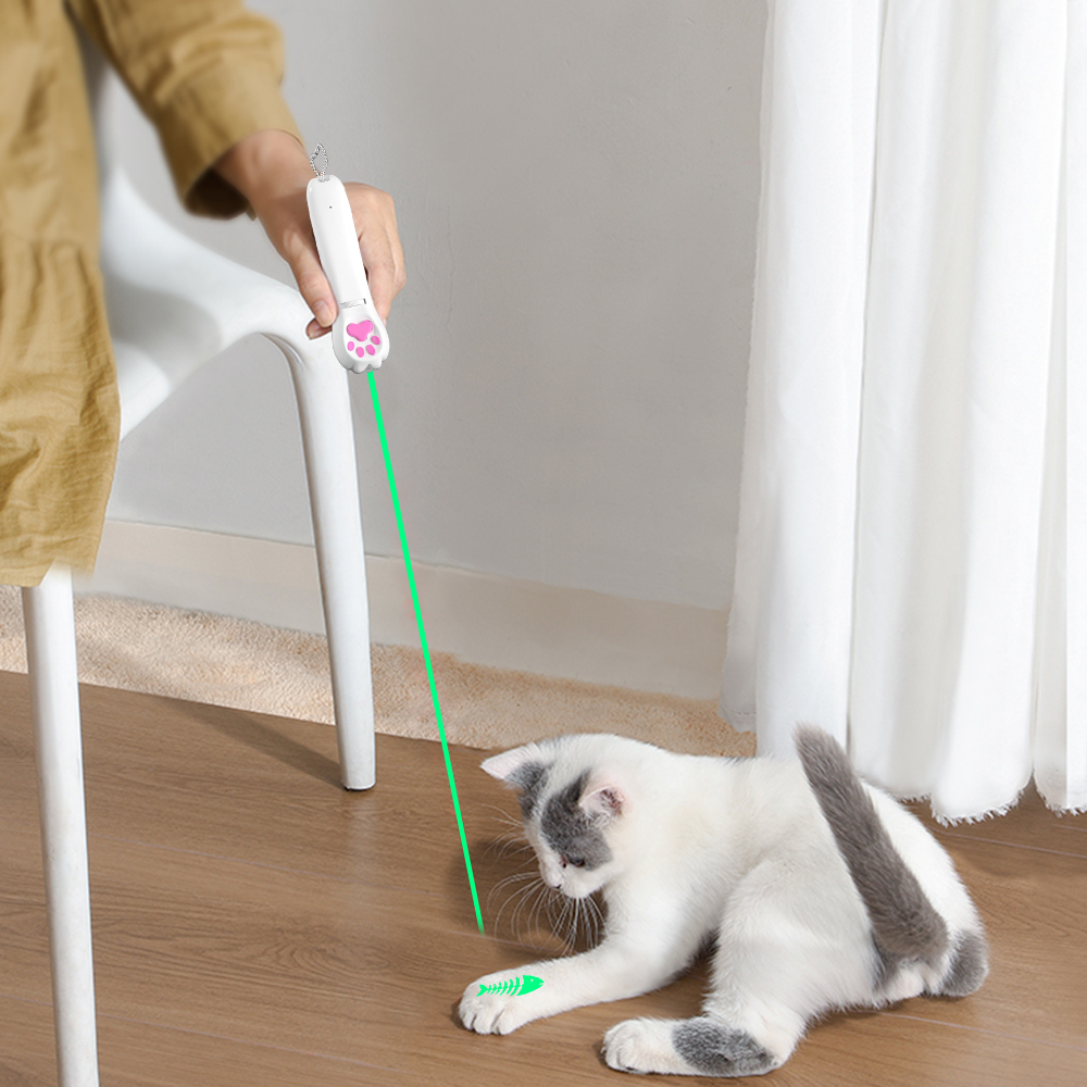 猫 おもちゃ じゃらし LEDポインター 猫グッズ ペット用品 レーザーポインター 犬 USB 充電式 肉球タイプ ストレス解消 レッドライト_画像7