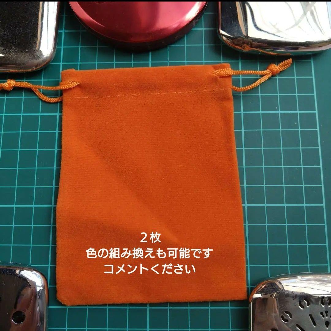 カイロケース スタンダードサイズ用 ２枚 オレンジ色 代用品 ※セット色変更可能 の画像1