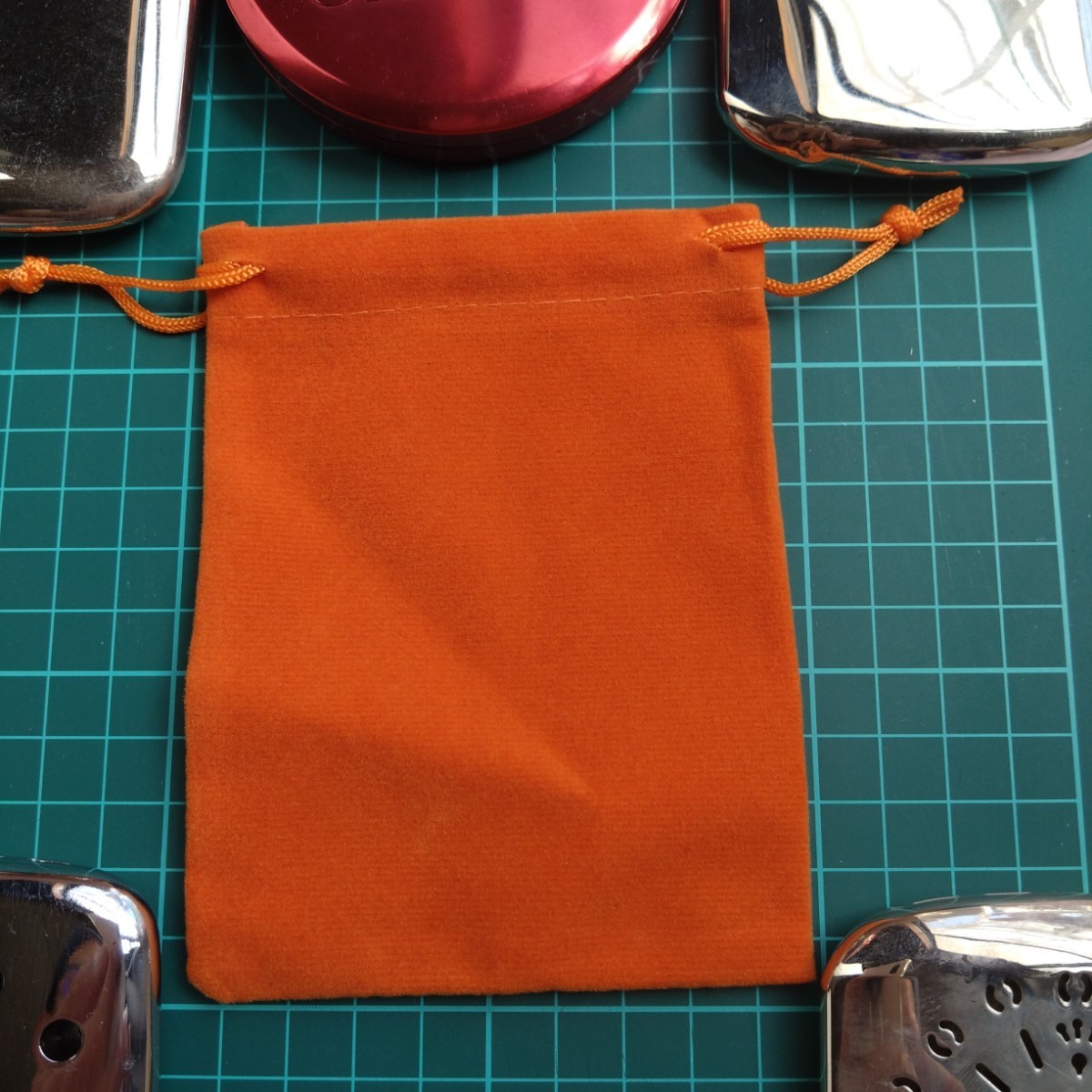 カイロケース スタンダードサイズ用 ２枚 オレンジ色 代用品 ※セット色変更可能 の画像6