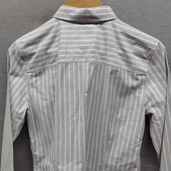 C50 Brooks Brothers ブルックスブラザーズ 長袖 ボタンダウン シャツ ストライプ 刺繍 羽織 コットン レディース ホワイト サイズ 4_画像4