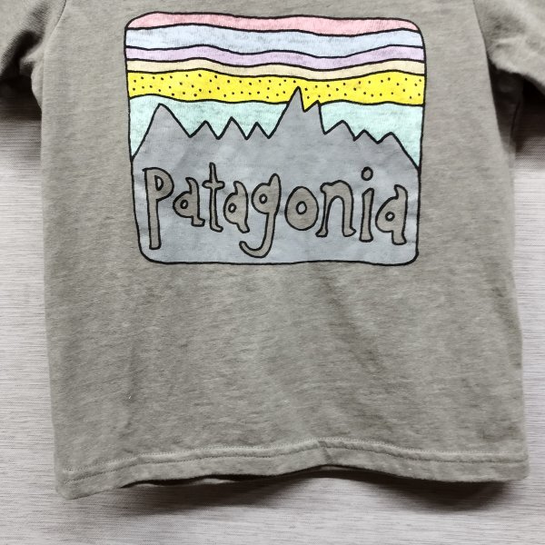 C306 patagonia パタゴニア ベビー フィッツロイ スカイズ Tシャツ オーガニックコットン 半袖 キッズ グレー ３T アウトドアの画像4