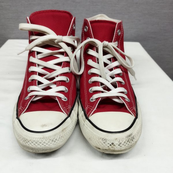 C535 CONVERSE コンバース スニーカー シューズ オールスター 100 カラーズ ハイ 100周年 記念モデル メンズ レッド サイズ 27.5の画像1