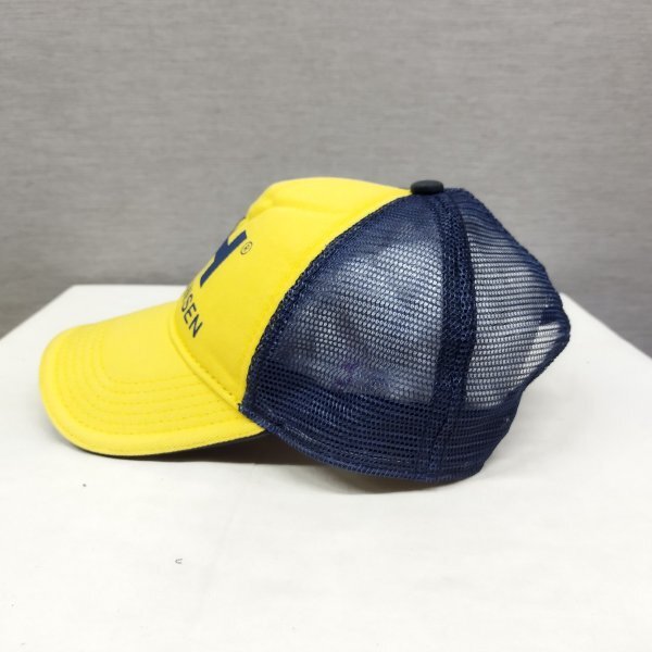 C552 HELLY HANSEN ヘリーハンセン キャップ メッシュ 帽子 スポーツ アウトドア メンズ イエロー ネイビー サイズ 58-60 ロゴ CAP_画像3