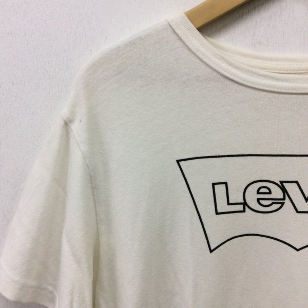 C676 Levi Strauss & Co. リーバイス Tシャツ ホワイト メンズ サイズ M ロゴ プリント アメカジ ビッグロゴ 白T インナー 薄手 カジュアル_画像4