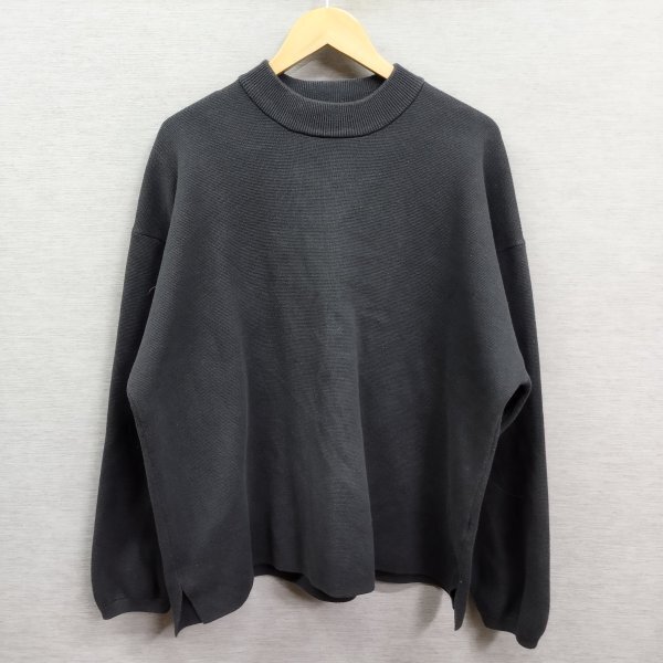 Z591 WYM LIDNM ウィムリドム ニット M チャコール ヘビーウェイト ミラノ リブ ニット プルオーバー MILANO RIB BOTTLE NECK PO KNIT_画像2