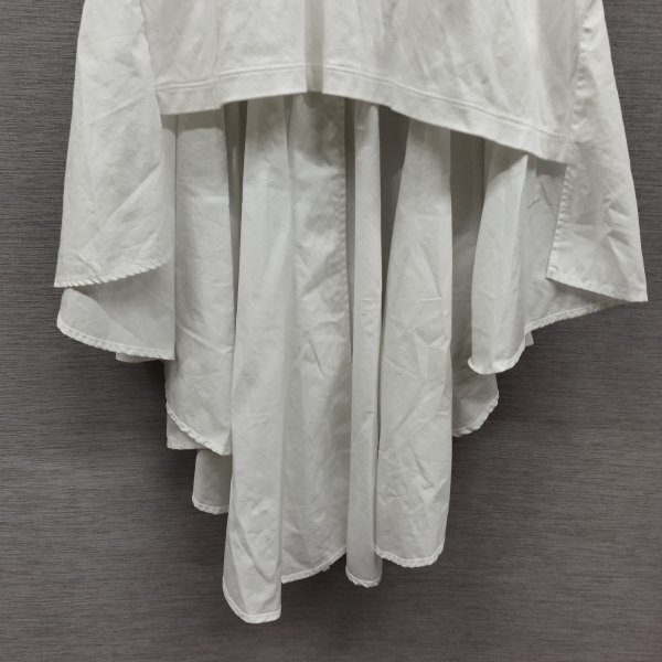 Z635 MIHARA YASUHIRO ミハラヤスヒロ カットソー ワンピース チュニック フィッシュテール ホワイト Tシャツ レディース サイズ 36の画像5
