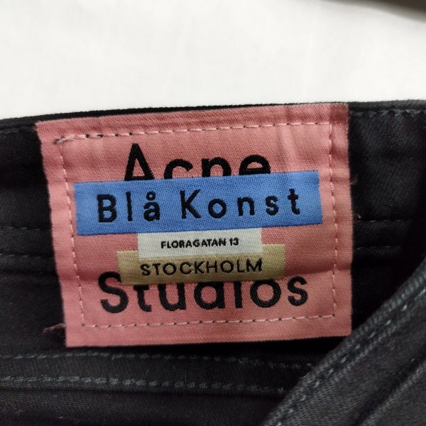 Z656 Acne Studios Bla Konst アクネストゥディオズ ブロコンスト スキニー デニム パンツ ジーンズ ブラック レディース カジュアル_画像8