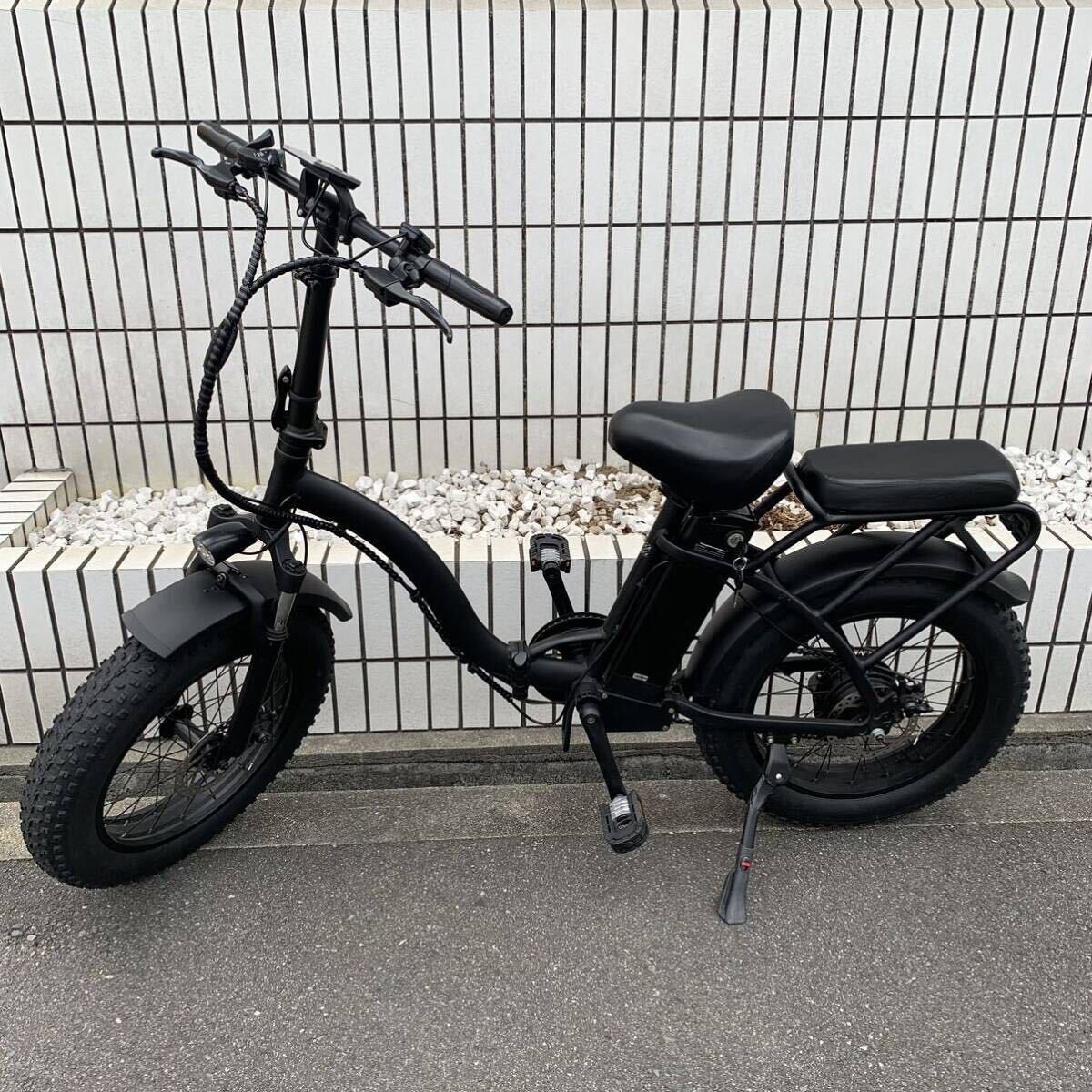 【訳あり品】電動アシスト自転車 電動ファットバイク 折りたたみ 20インチ ブラック FT－B①