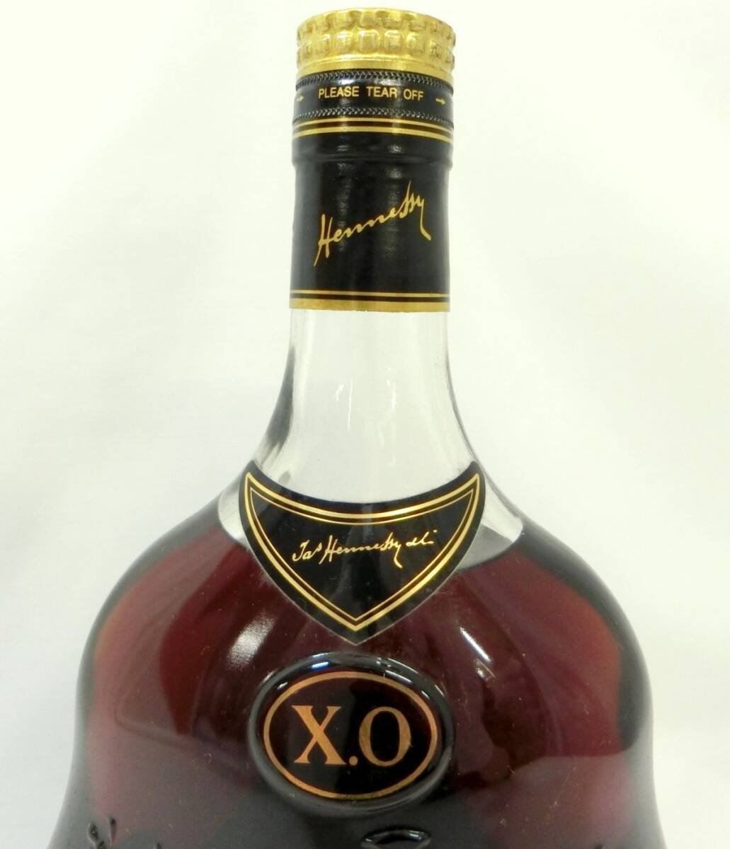 1000円スタート 酒 COGNAC Hennessy X.O クリアボトル 1000ml 40％ コニャック ヘネシー ブランデー 未開栓 箱付 2 酒B509_画像5