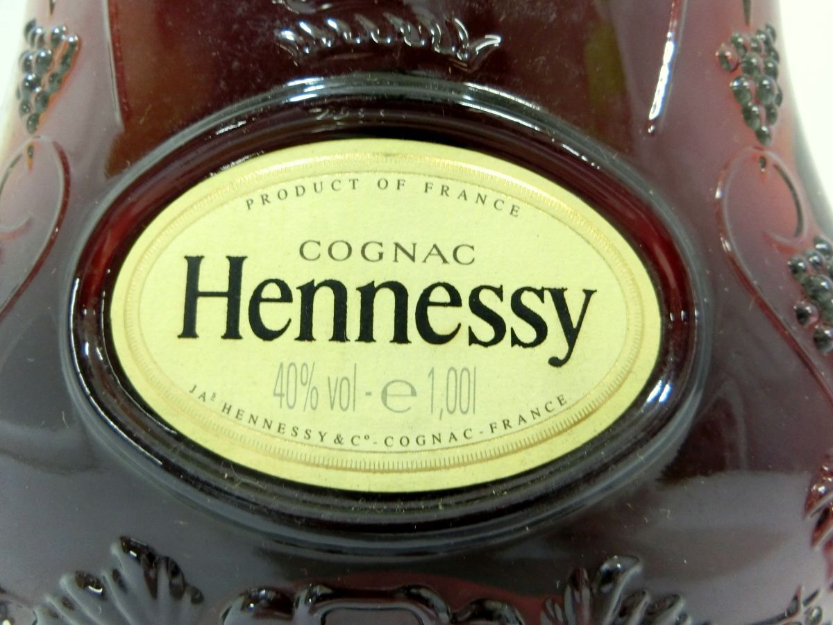 1000円スタート 酒 COGNAC Hennessy X.O クリアボトル 1000ml 40％ コニャック ヘネシー ブランデー 未開栓 箱付 2 酒B509_画像6