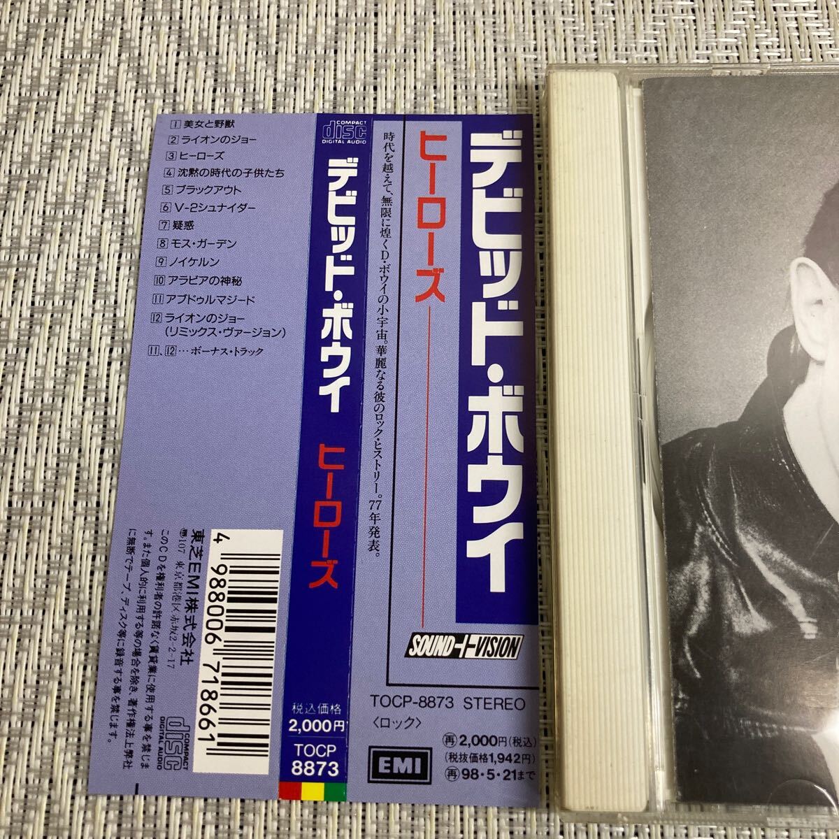 国内盤 帯付 CD /デビット・ボウイ/ヒーローズ/DAVID BOWIE/HEROES/盤面美品_画像2