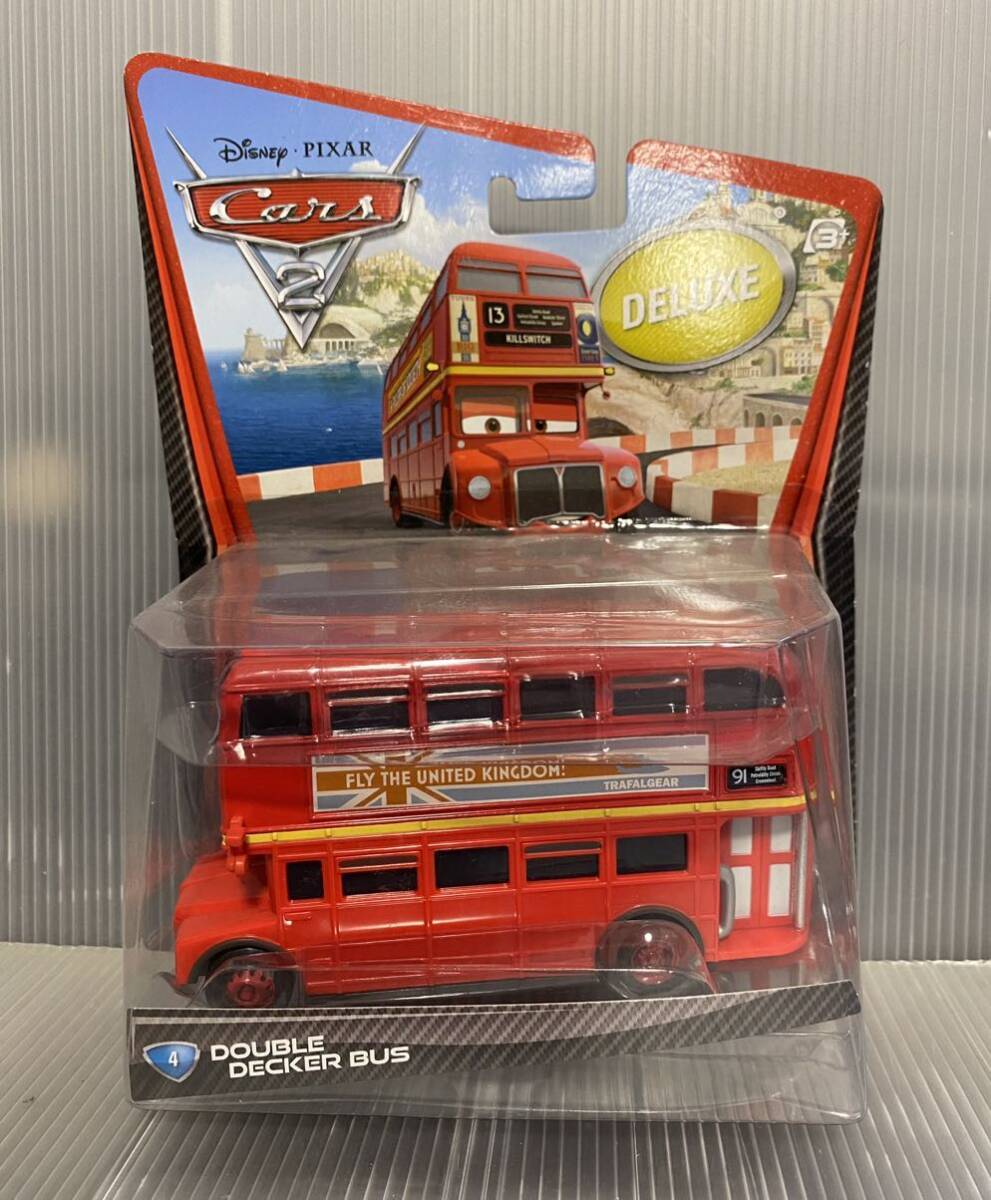 激レア！カーズ CARS マテル MATTEL DOUBLE DECKER BUS ダブルデッカーバス　DELUXE デラックス　ミニカー_画像1