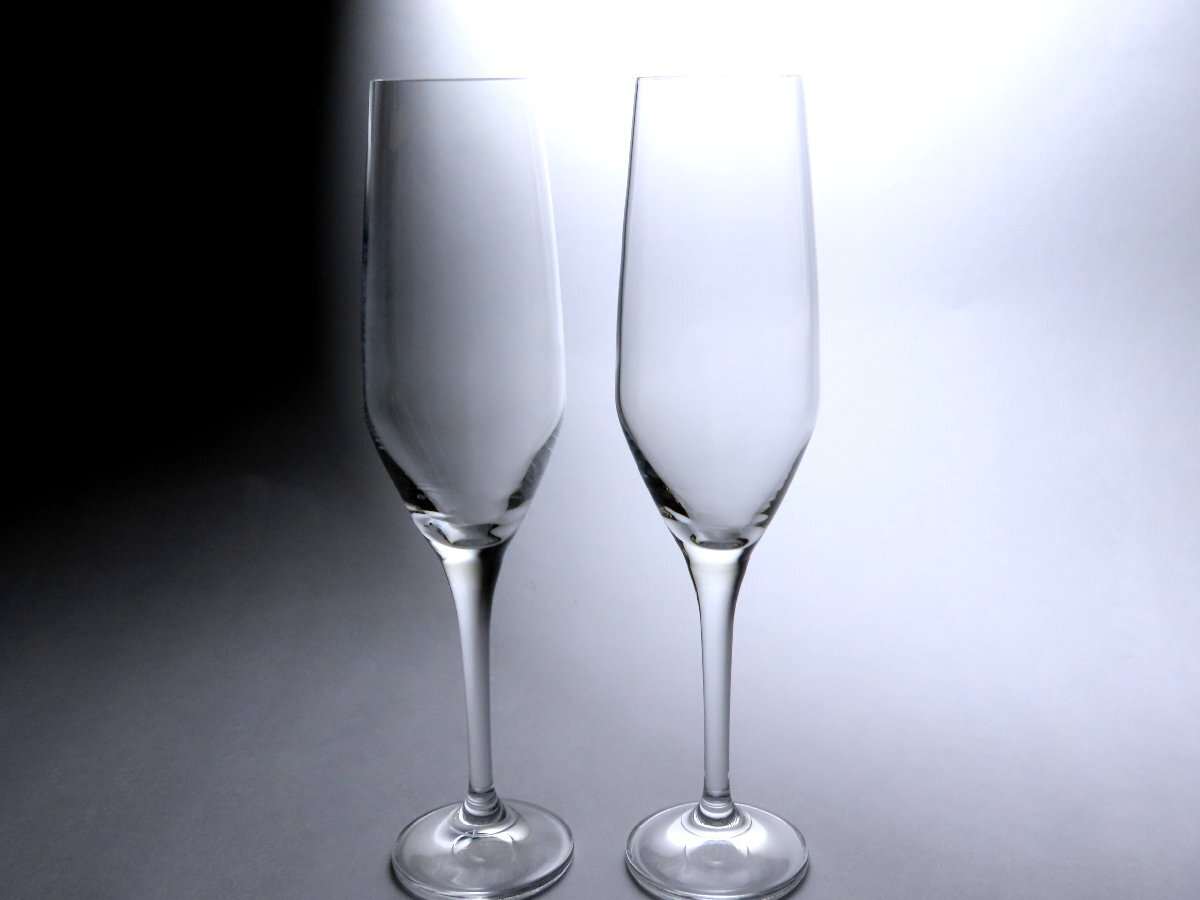 ■ボヘミアグラス  ペア・シャンパンフルート  クリスタルグラス  amoroso   〈同梱対象商品〉#200の画像1