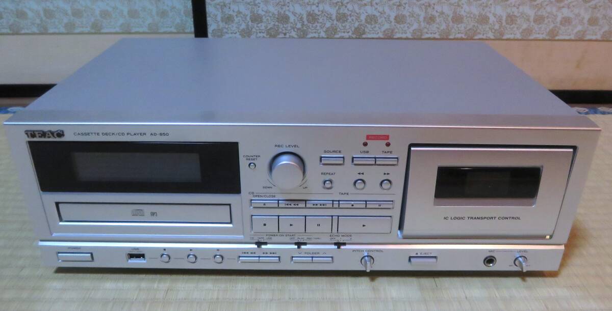 0203C★美品 TEAC ティアック CDプレーヤー カセ ットデッキ AD-850★の画像1