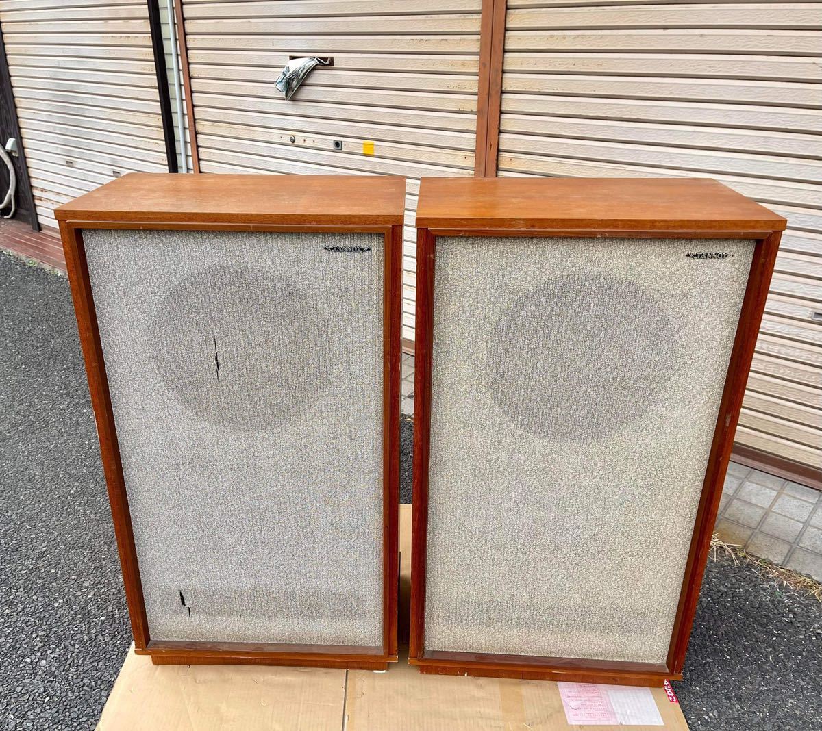 TANNOY Rectangular York/Monitor GOLD Type LSU/HF/15/8 エンクロージャー スピーカーペア 英国オリジナル箱 タンノイ! 直接引き取り可能_画像1