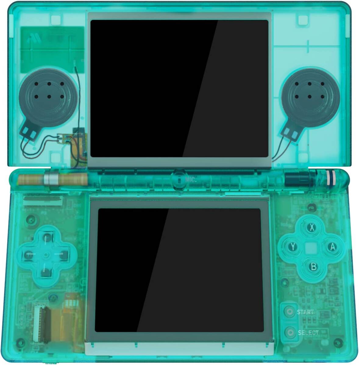 clear green eXtremeRate ds lite. correspondence for assembly type custom exchange shell, exchange button . attaching, Nintendo dslai