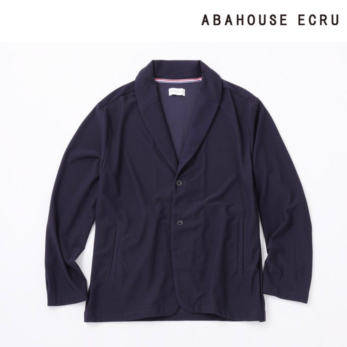 ラスト1【ABAHOUSE ECRU】アバハウス  メンズ メッシュカーディガン / ジャケット / M〈ネイビー〉新品