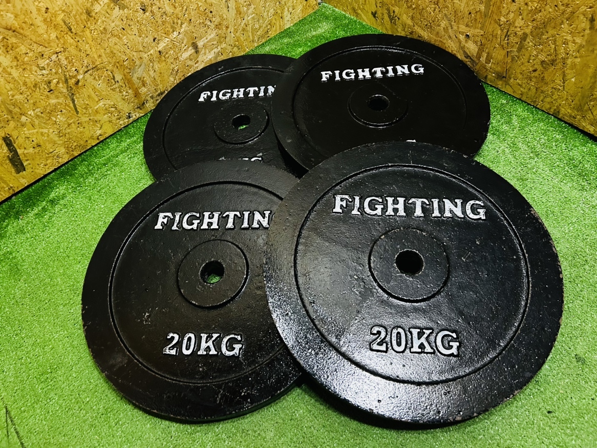 FIGHTING ROAD ファイティングロード バーベルプレートセット 15Kg×2/20Kg×2/計70Kg 穴径28mm 「S17322」_画像2