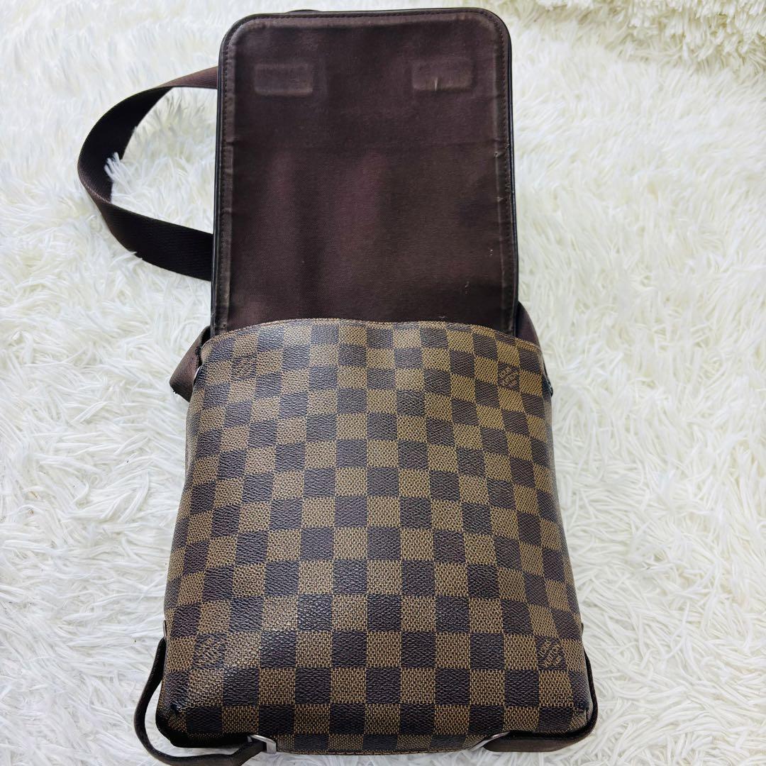 ●１円～ 【良品】ルイヴィトン LOUIS VUITTON ダミエ ブルックリンPM クロスボディ ショルダーバッグ 斜めかけ メンズ ブラウン_画像4