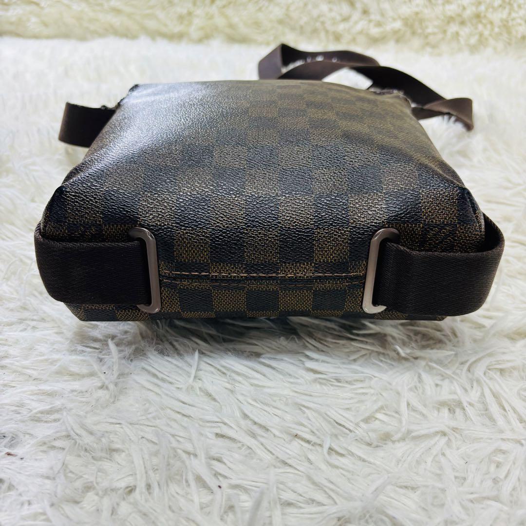 ●１円～ 【良品】ルイヴィトン LOUIS VUITTON ダミエ ブルックリンPM クロスボディ ショルダーバッグ 斜めかけ メンズ ブラウン_画像7