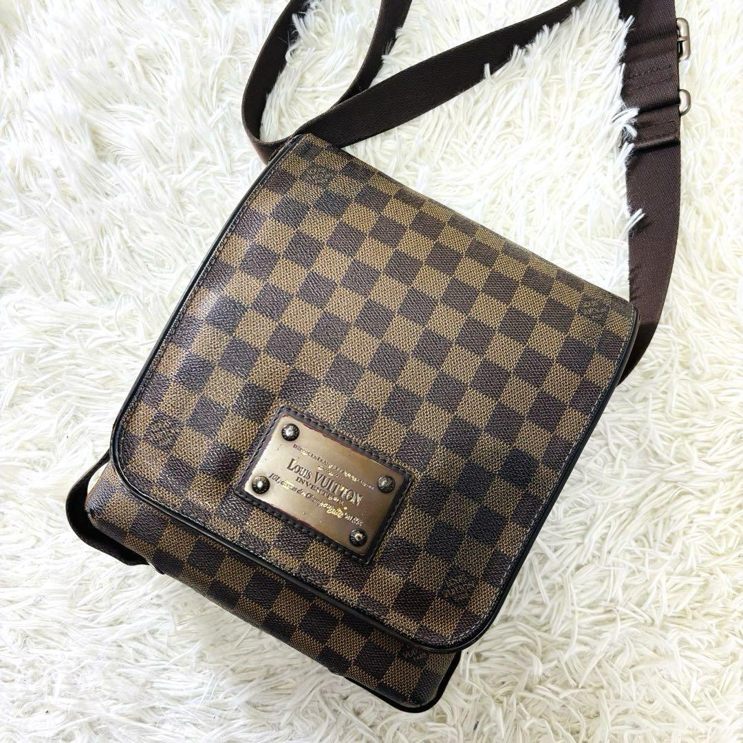 ●１円～ 【良品】ルイヴィトン LOUIS VUITTON ダミエ ブルックリンPM クロスボディ ショルダーバッグ 斜めかけ メンズ ブラウン_画像1