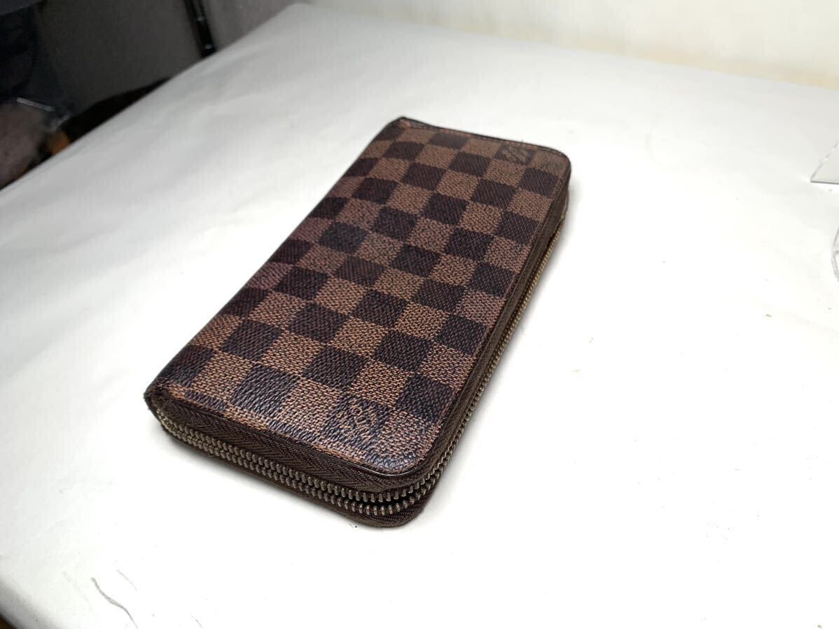 1円 LOUIS VUITTON ルイヴィトン N60015 ダミエ ジッピーウォレット ラウンドファスナー 長財布 ウォレット ブラウン系_画像5