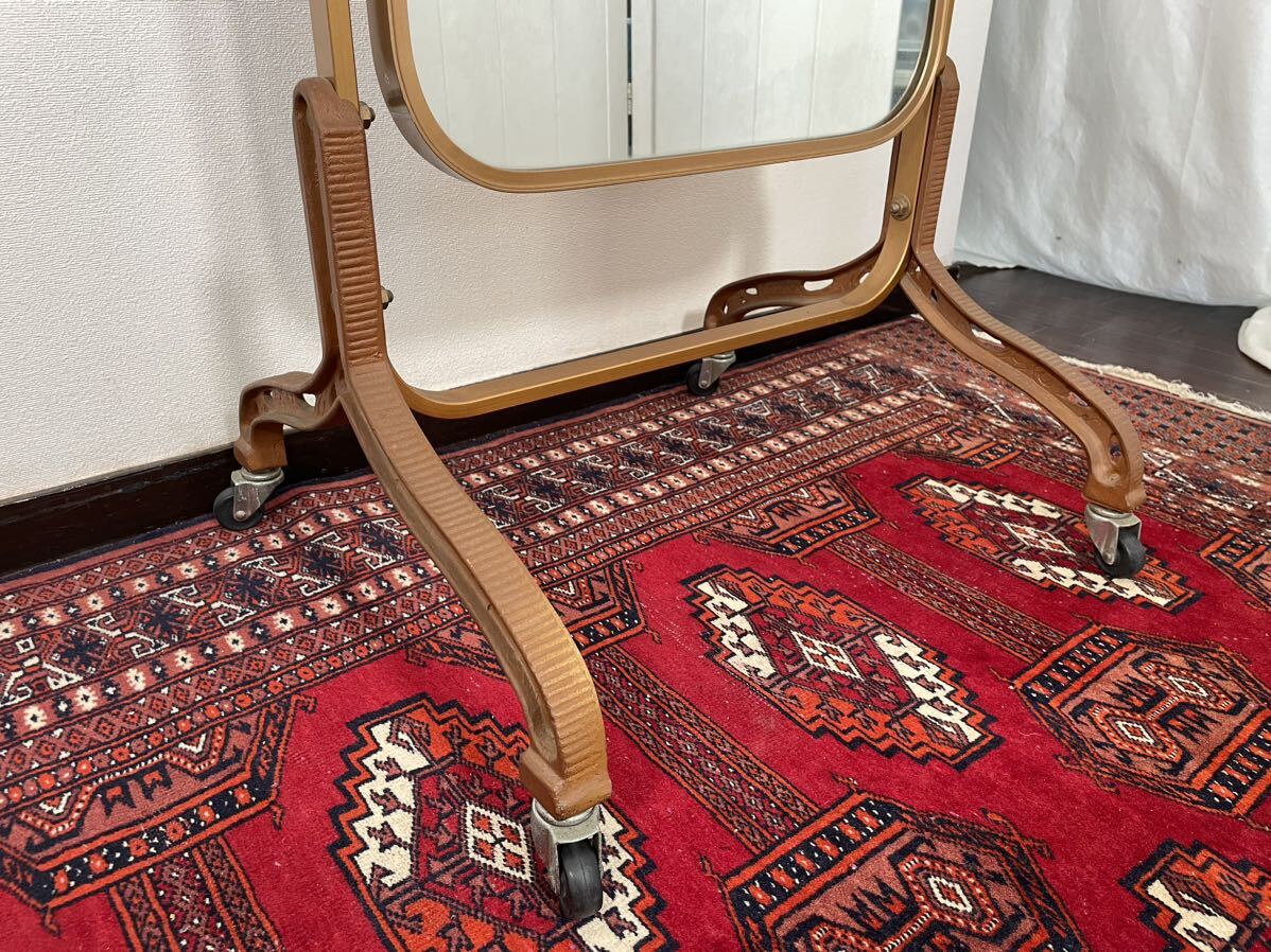  in dust real . frame . good-looking! stand mirror retro looking glass whole body mirror with casters .