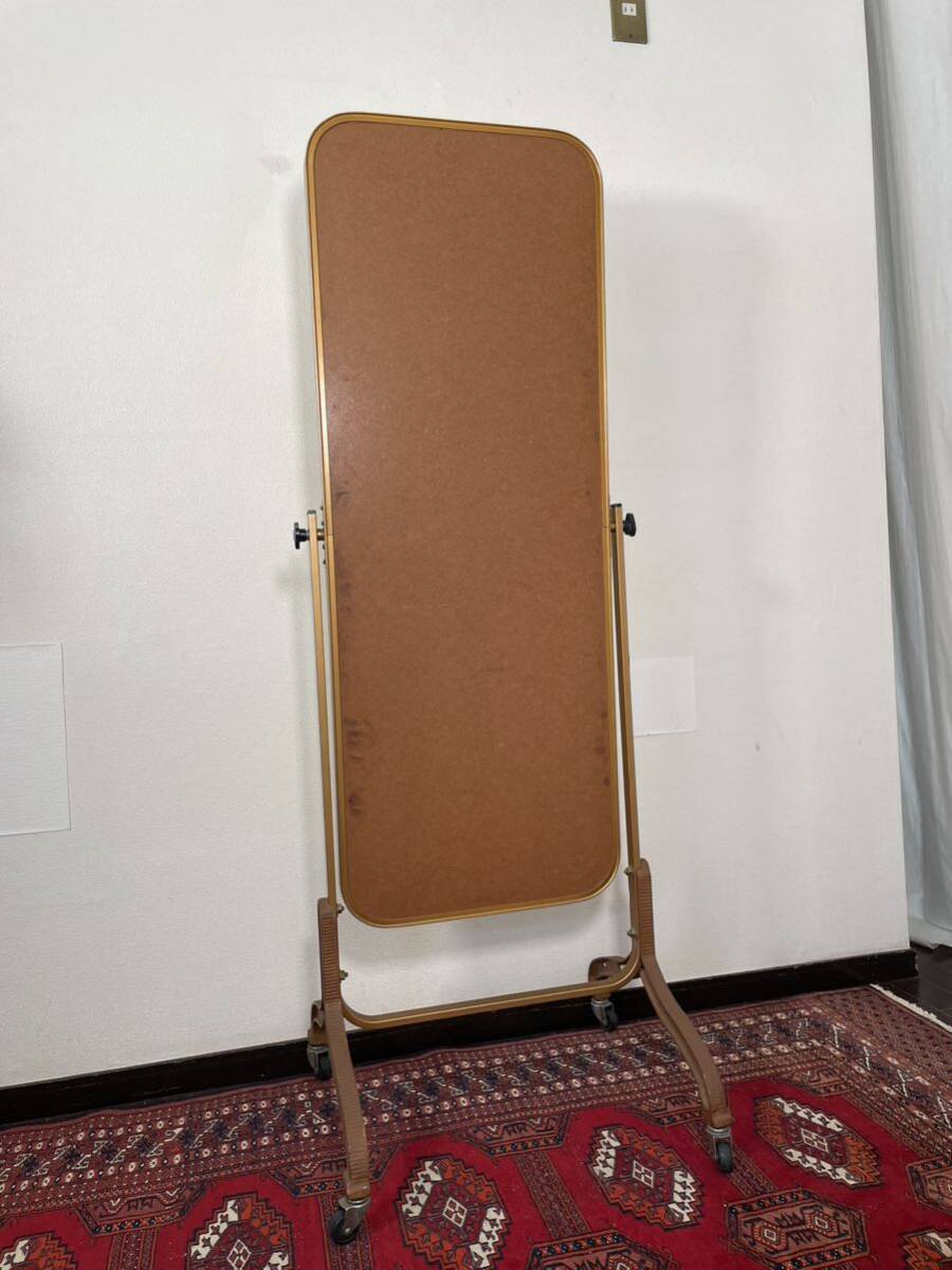  in dust real . frame . good-looking! stand mirror retro looking glass whole body mirror with casters .
