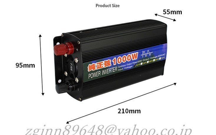 1000W original .. sinusoidal wave inverter DC24V / AC110V 50HZ electric power conversion vessel booster car inverter home use DIY