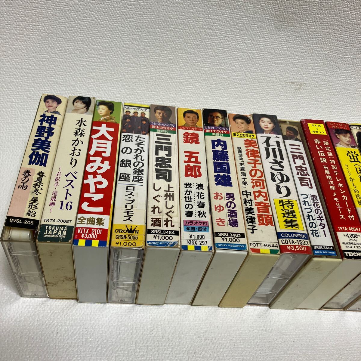 c266 60 cassette tape song bending enka karaoke various together large amount set Ishikawa ... large month ... water front temple Kiyoshi . dirt equipped case scratch equipped Showa era 