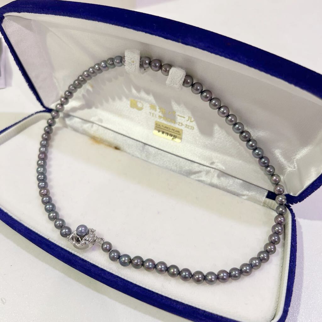【美品】 菊池パール 本真珠 真珠 ネックレス 留め具部シルバー 60サイズ（278）_画像3
