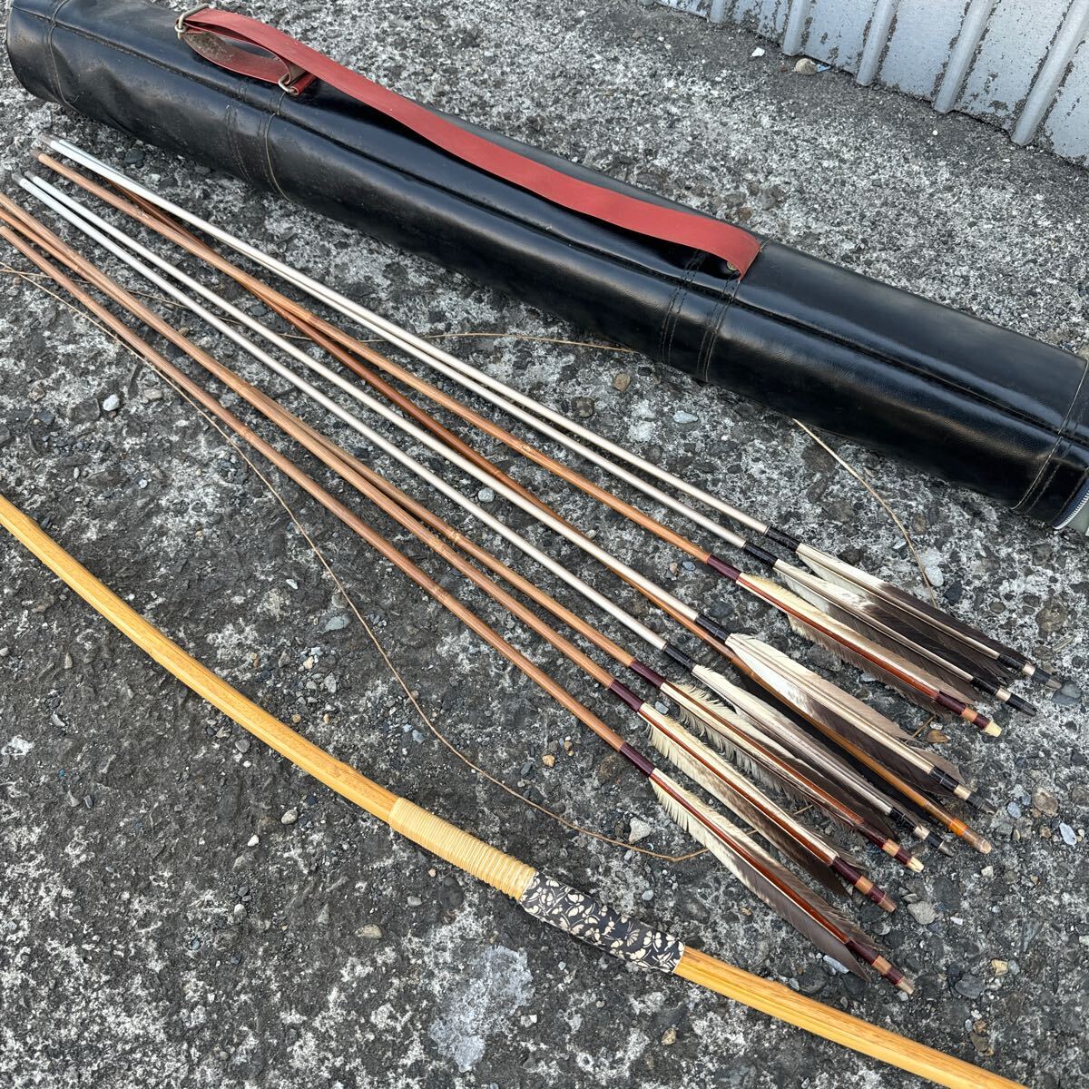 [ rare ] set sale archery bow pine . -ply . together pickup limitation Tokyo Metropolitan area .... city 