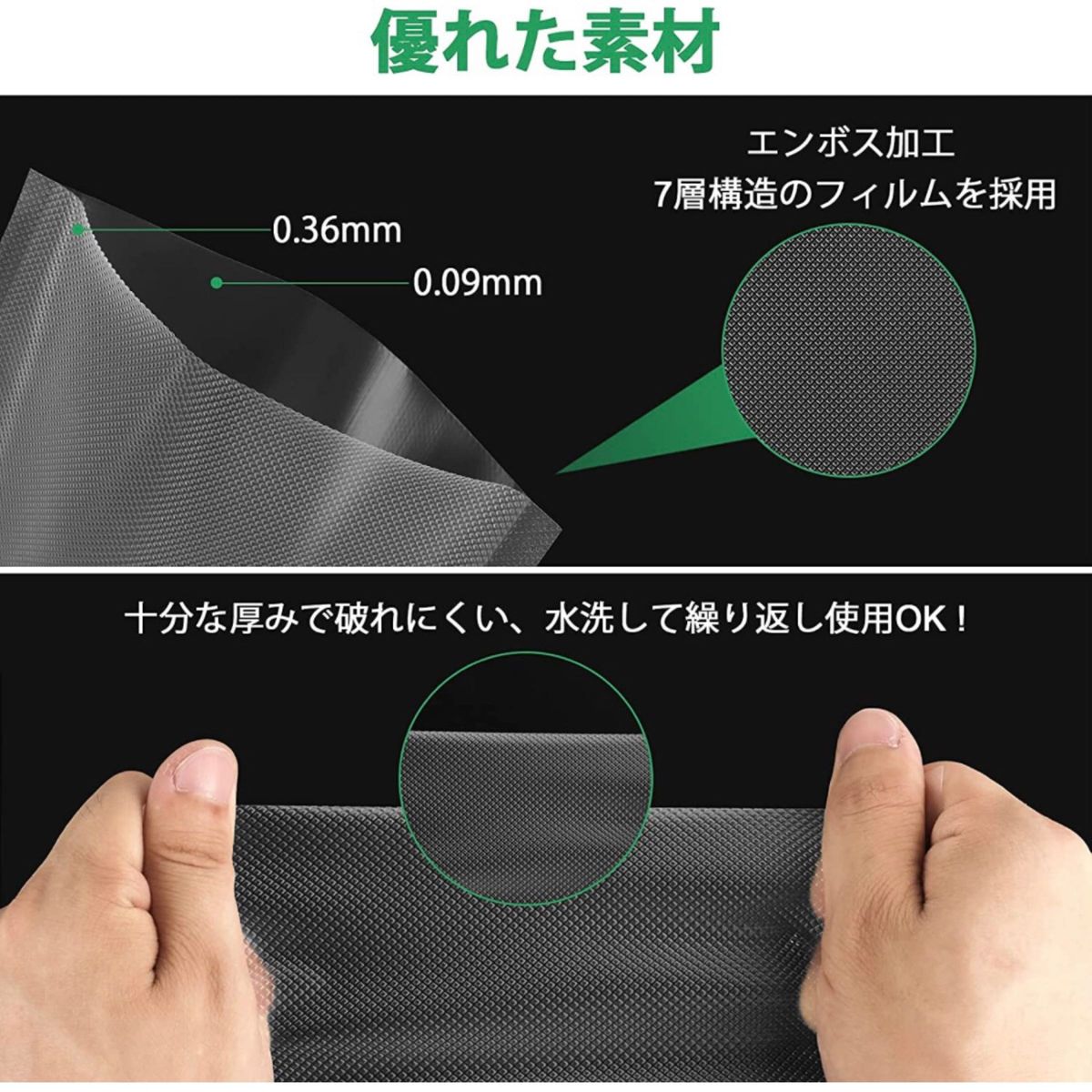 真空パック袋 エンボス加工 真空パック機専用袋 10-15 袋 ポリ袋 脱気 密封 真空保存 100×150㎜ 300枚 業務用