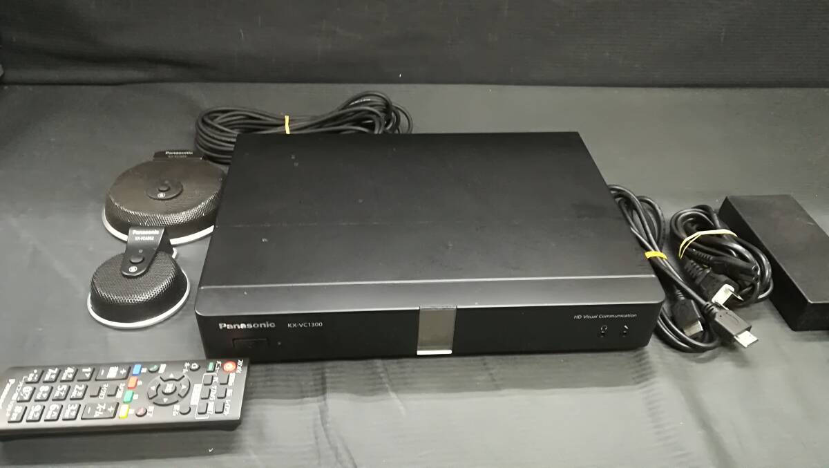 【動作品】Panasonic ビデオ会議システム KX-VC1300J マイク[KX-VCA001] [KX-VCA002]_画像1