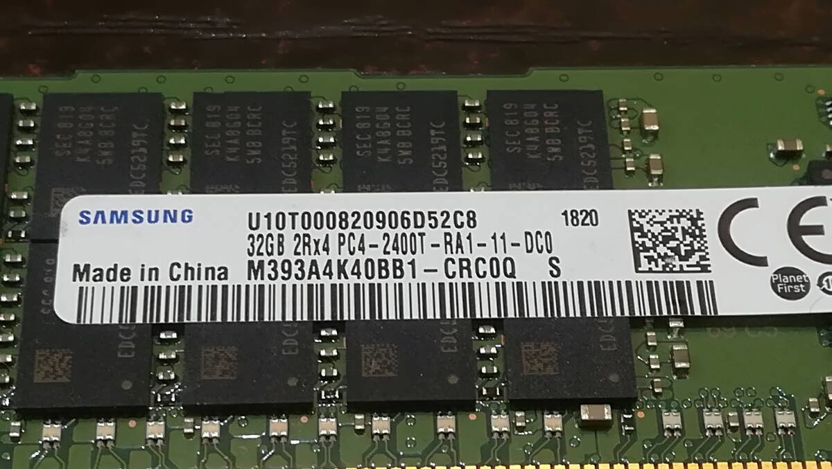 【動作品♪】SAMSUNG PC4-2400T DDR4 32GB×2枚 合計64GB ECC Registered メモリの画像2