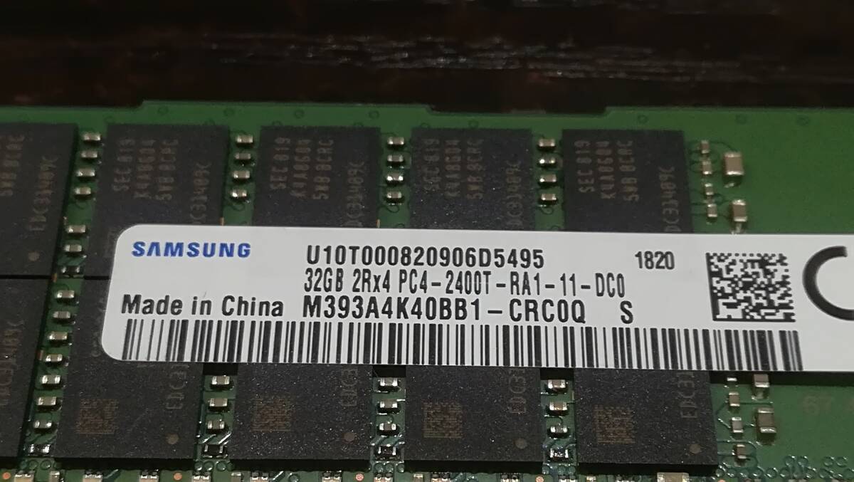 【動作品♪】SAMSUNG PC4-2400T DDR4 32GB×2枚 合計64GB ECC Registered メモリの画像2