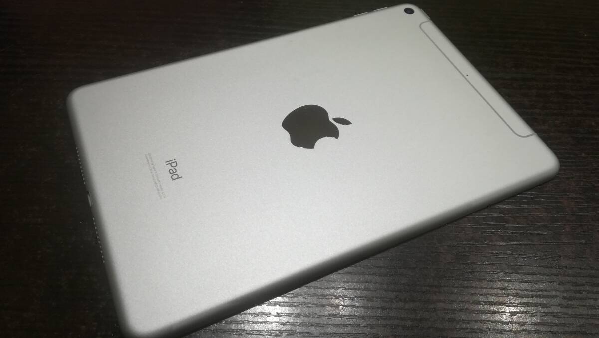 【美品♪】au Apple iPad mini 5 第5世代 Wi-Fi+Cellular 256GB A2124(MUXD2J/A)判定〇/シルバー/動作品の画像3