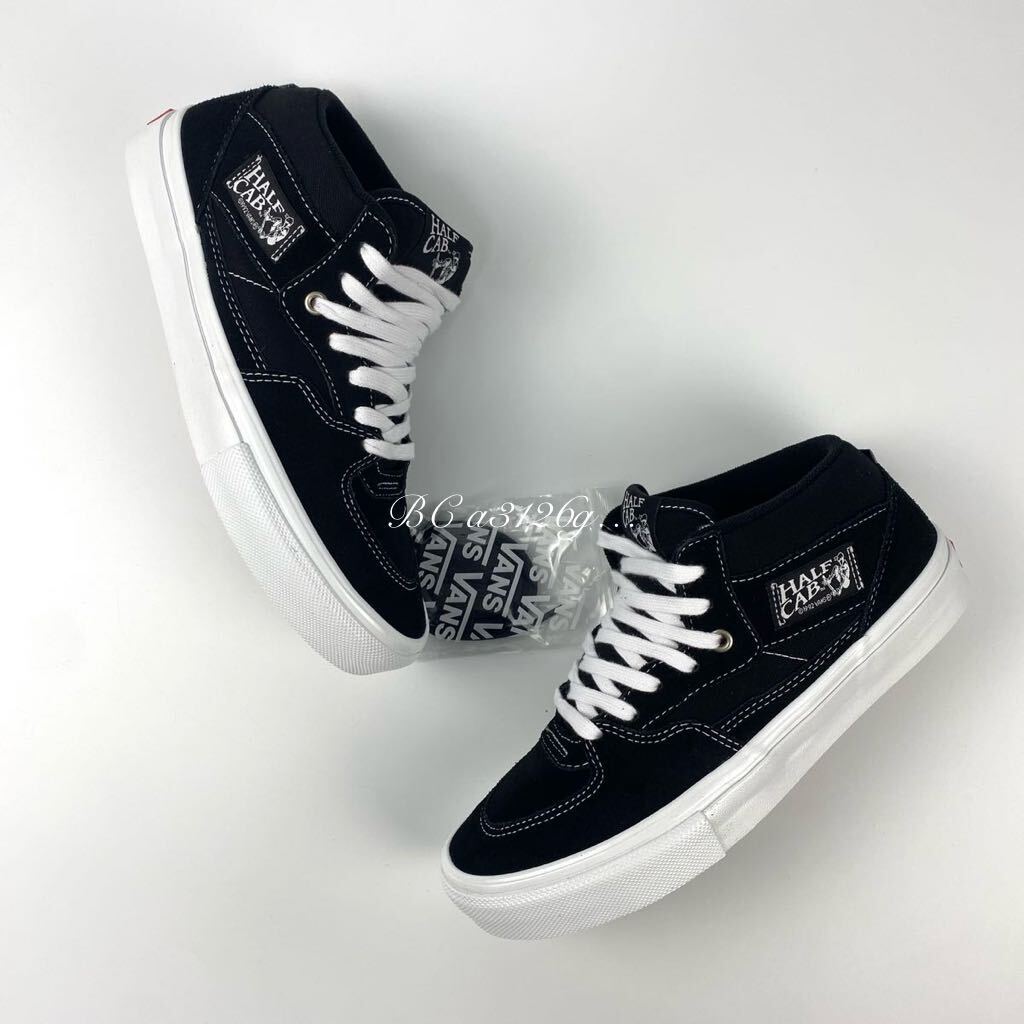 新品 VANS SKATE HALF CAB 26.0cm BK/WH メンズ ヴァンズ バンズ スケート ハーフキャブ 高衝撃緩和インソール スケートシューズ_画像2