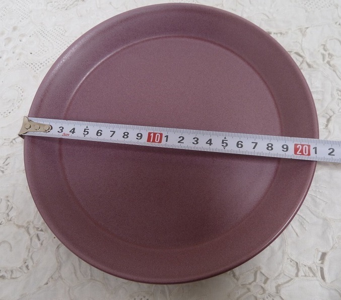 (*BM)COUNTRY SIDE MICROWAVE/KOYO JAPAN/ light . ceramics 21. plate 7 sheets purple purple Country side plain plate simple made in Japan Western-style tableware 