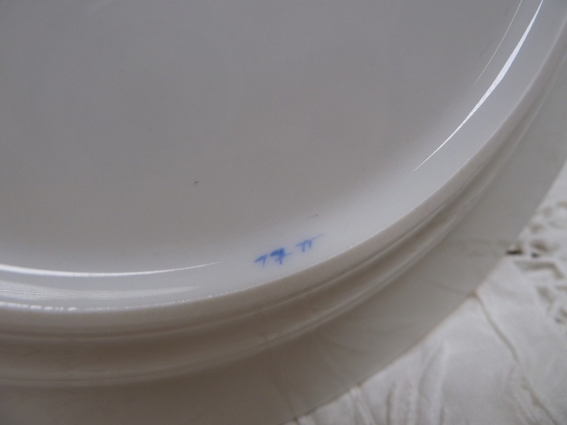 (☆BM)ベルリン/KPM 深皿 プレート 20㎝ 2枚 デザートプレート 中皿 ブルー×ゴールド ベルリン王立磁器製陶所 クラッシックレトロ 西洋_画像5