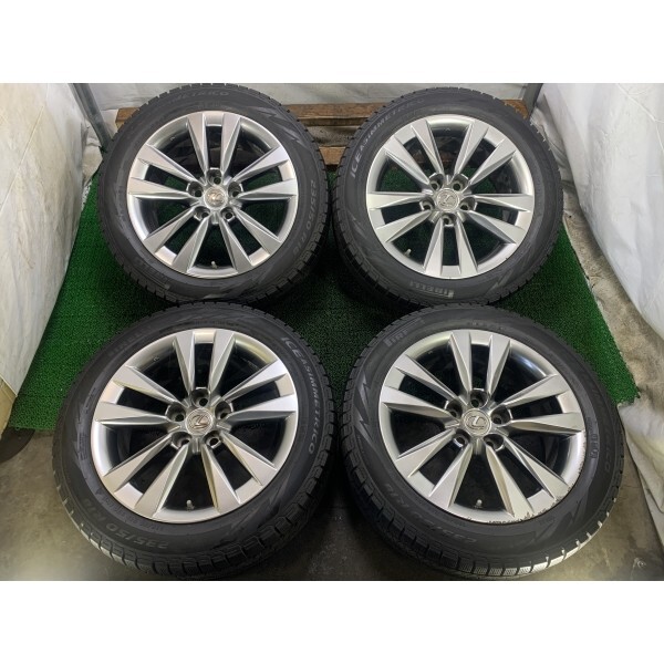 2019年製 8～9分山 PIRELLI ICE ASIMMETRICO 235/50R18/レクサス LS 後期 純正 7.5J 5H 120 +32 Φ60/4本/札幌市手渡し可 F_Q_254