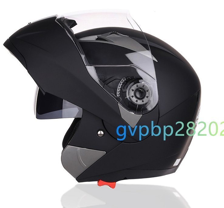 フリップアップ バイク ダブルレンズ フルフェイスヘルメット ジェットヘルメット 内蔵サングラス 12色M L XL XXL サイズ選択可能の画像1
