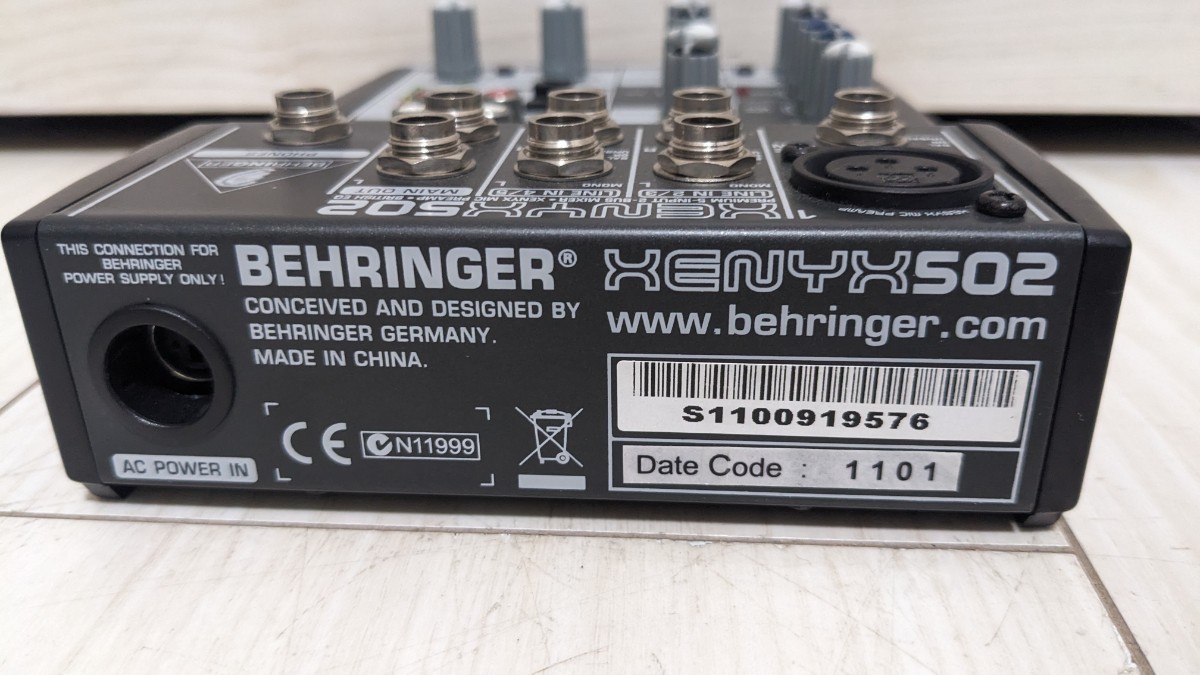 BEHRINGER XENYX502 ミキサー 音響機材 べリンガー