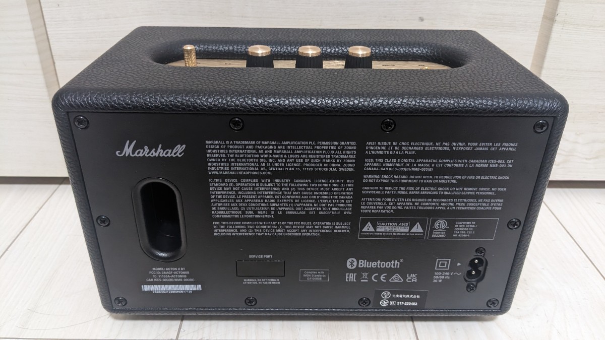 Marshall ACTON II Bluetooth ワイヤレス スピーカー マーシャルの画像4