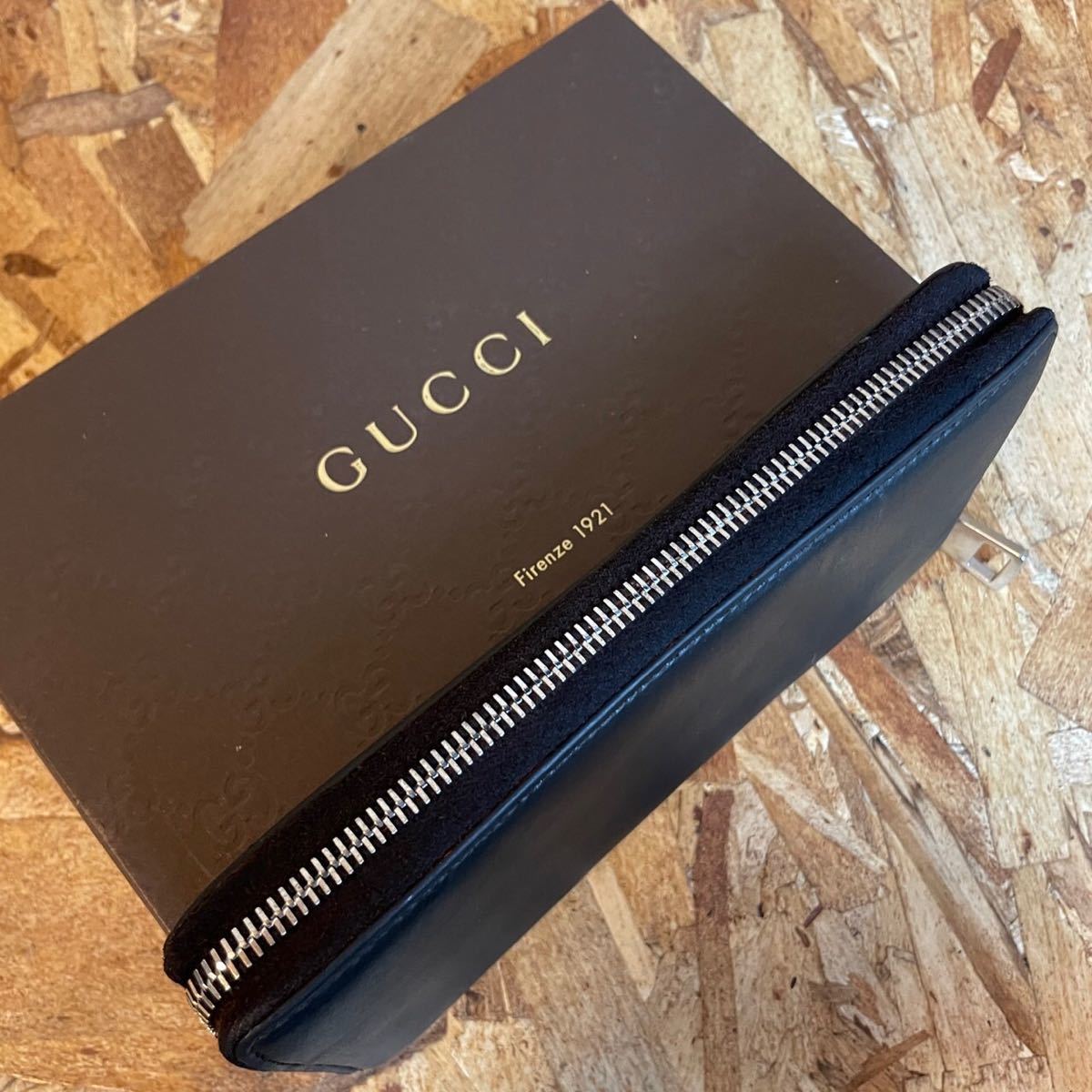 1円〜【美品】 GUCCI グッチ マーモント GG ウォレット メンズ 長財布 インターロッキング ラウンドファスナー ソーホー SOHO_画像4