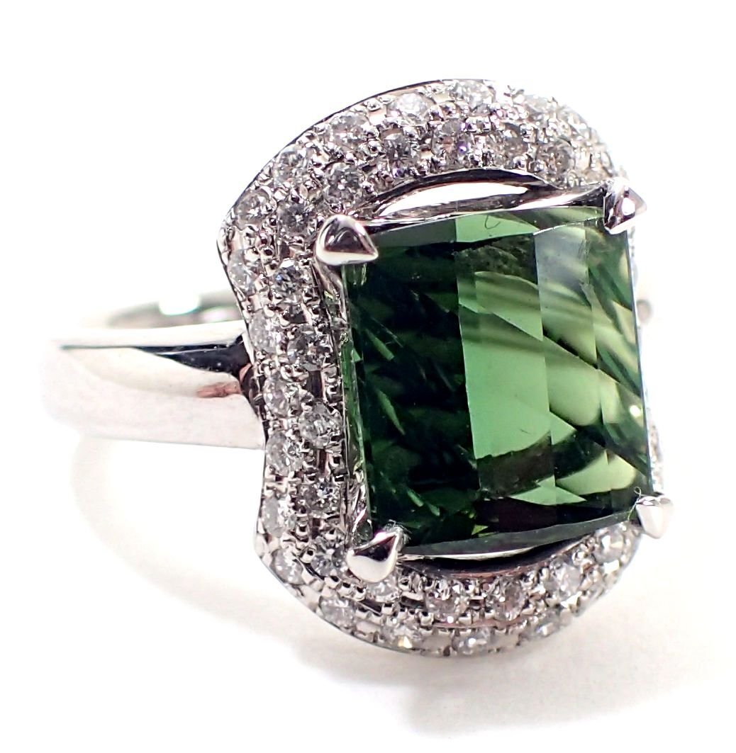 専門ショップ 21760円 【吉村質店】Pt900グリーントリマリン2.72ct トルマリン